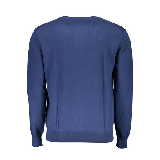 La Martina Blue Cotton Men's Sweater - ClickThatClicks 