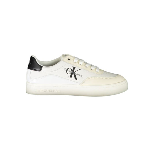 Calvin Klein White Polyurethane Women Sneaker - ClickThatClicks 