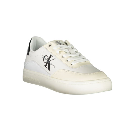 Calvin Klein White Polyurethane Women Sneaker - ClickThatClicks 