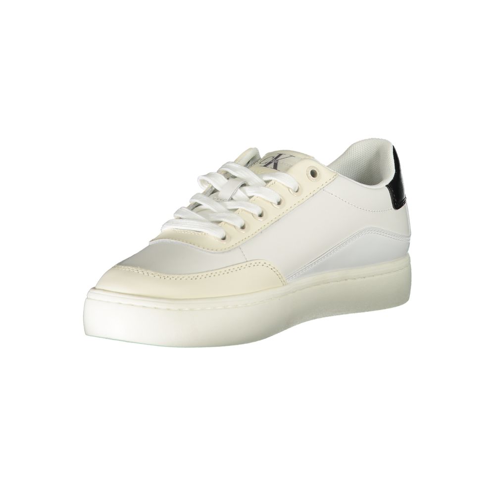 Calvin Klein White Polyurethane Women Sneaker - ClickThatClicks 