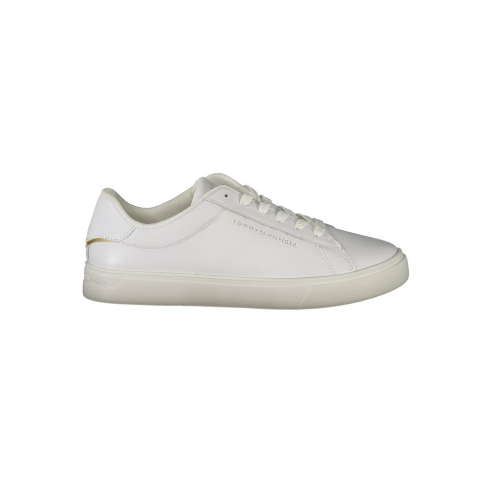 Tommy Hilfiger Bianco Polyurethane Women Sneaker - ClickThatClicks 