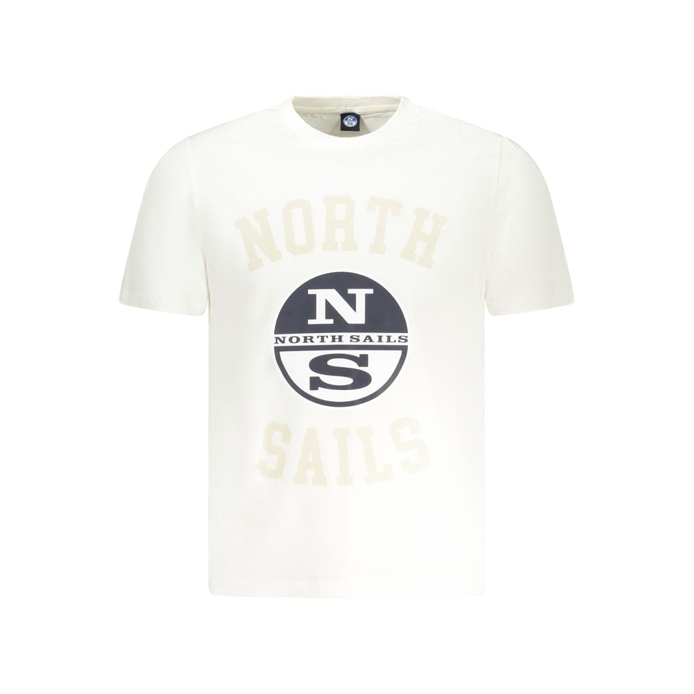 North Sails White Cotton Men T-Shirt - ClickThatClicks 