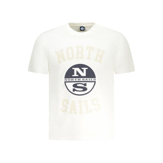 North Sails White Cotton Men T-Shirt - ClickThatClicks 