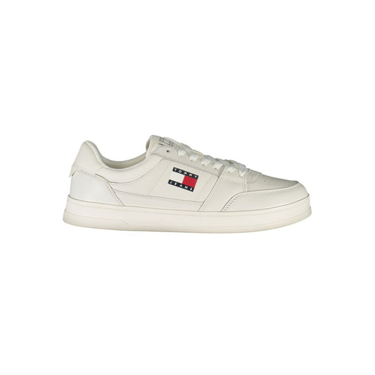 Tommy Hilfiger White Leather Men Sneaker - ClickThatClicks 