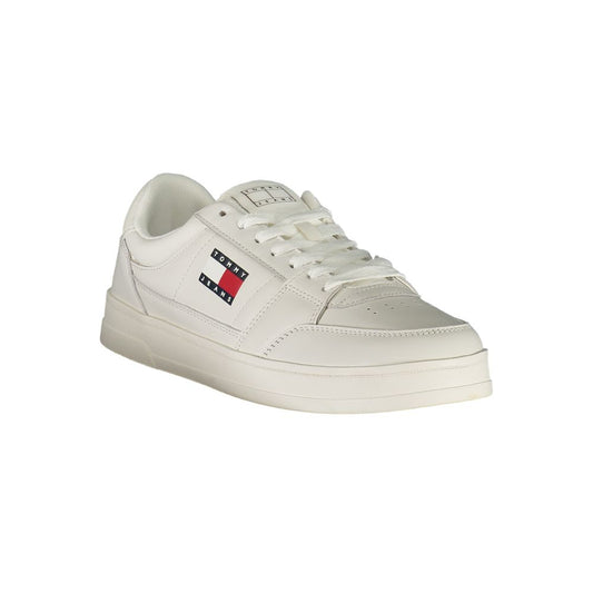 Tommy Hilfiger White Leather Men Sneaker - ClickThatClicks 