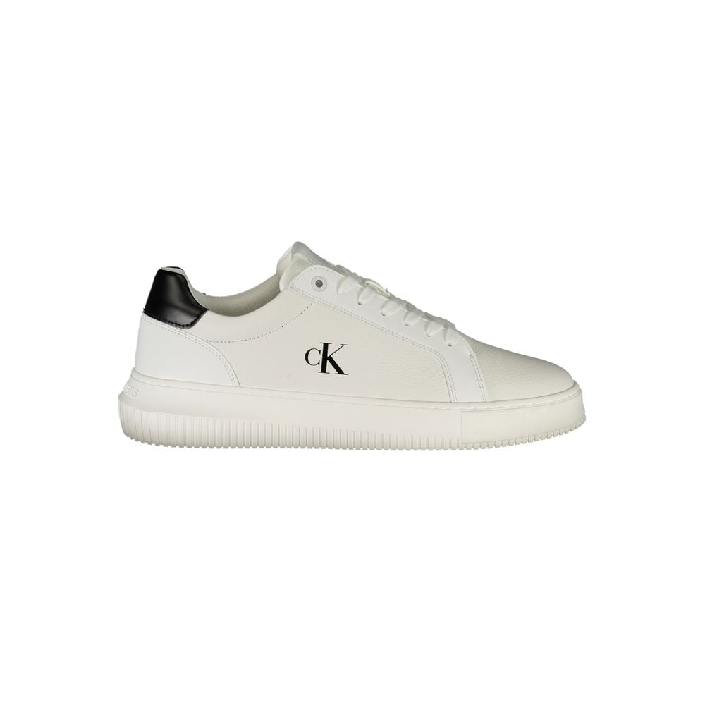 Calvin Klein Bianco Polyurethane Men Sneaker - ClickThatClicks 