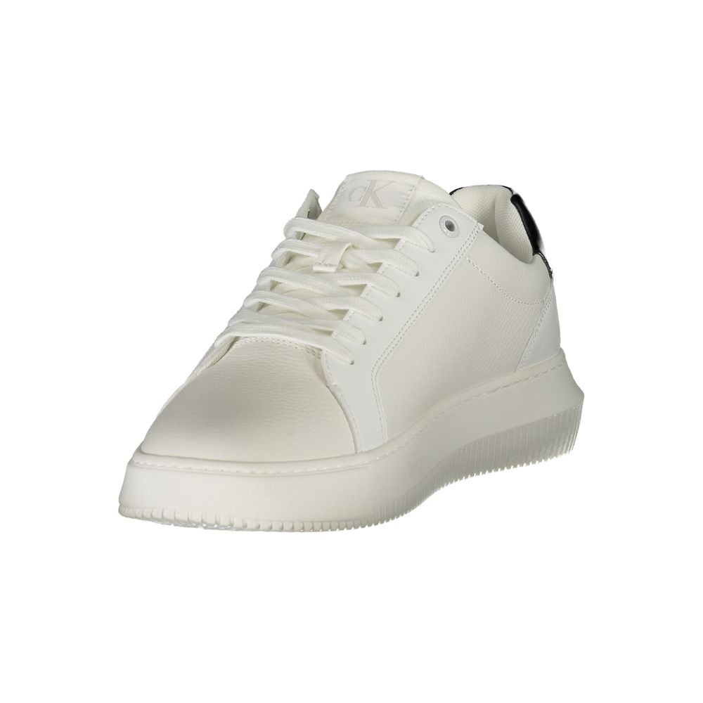 Calvin Klein Bianco Polyurethane Men Sneaker - ClickThatClicks 