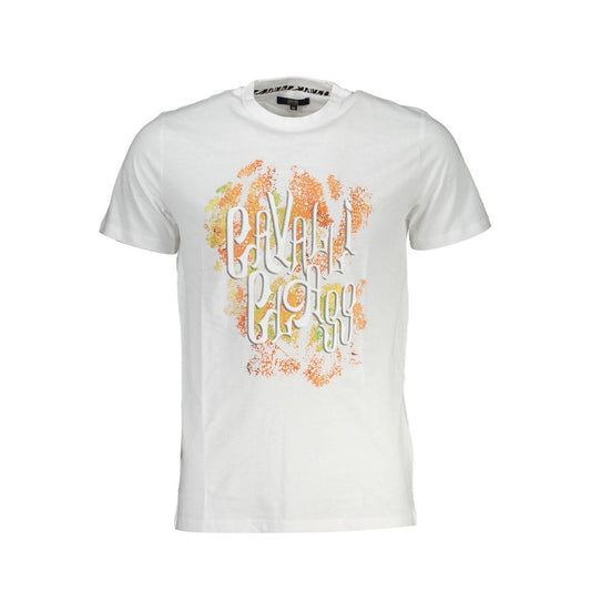 Cavalli Class Bianco Cotton Men T-Shirt - ClickThatClicks 
