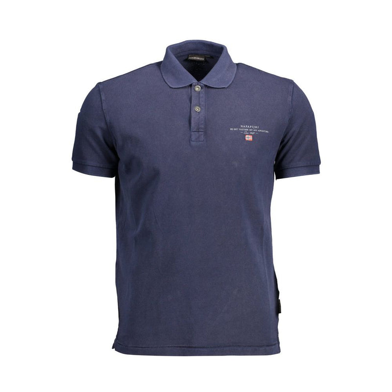 Napapijri Blue Cotton Men Polo Shirt
