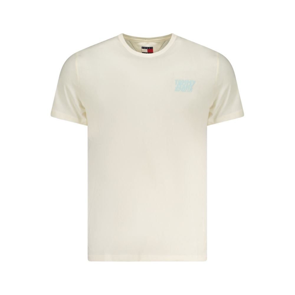 Tommy Hilfiger Beige Cotton Men T-Shirt - ClickThatClicks 
