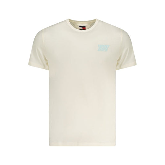 Tommy Hilfiger Beige Cotton Men T-Shirt - ClickThatClicks 