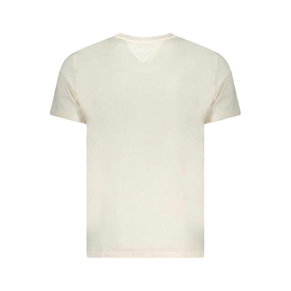 Tommy Hilfiger Beige Cotton Men T-Shirt - ClickThatClicks 