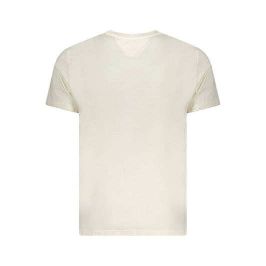 Tommy Hilfiger Beige Cotton Men T-Shirt - ClickThatClicks 