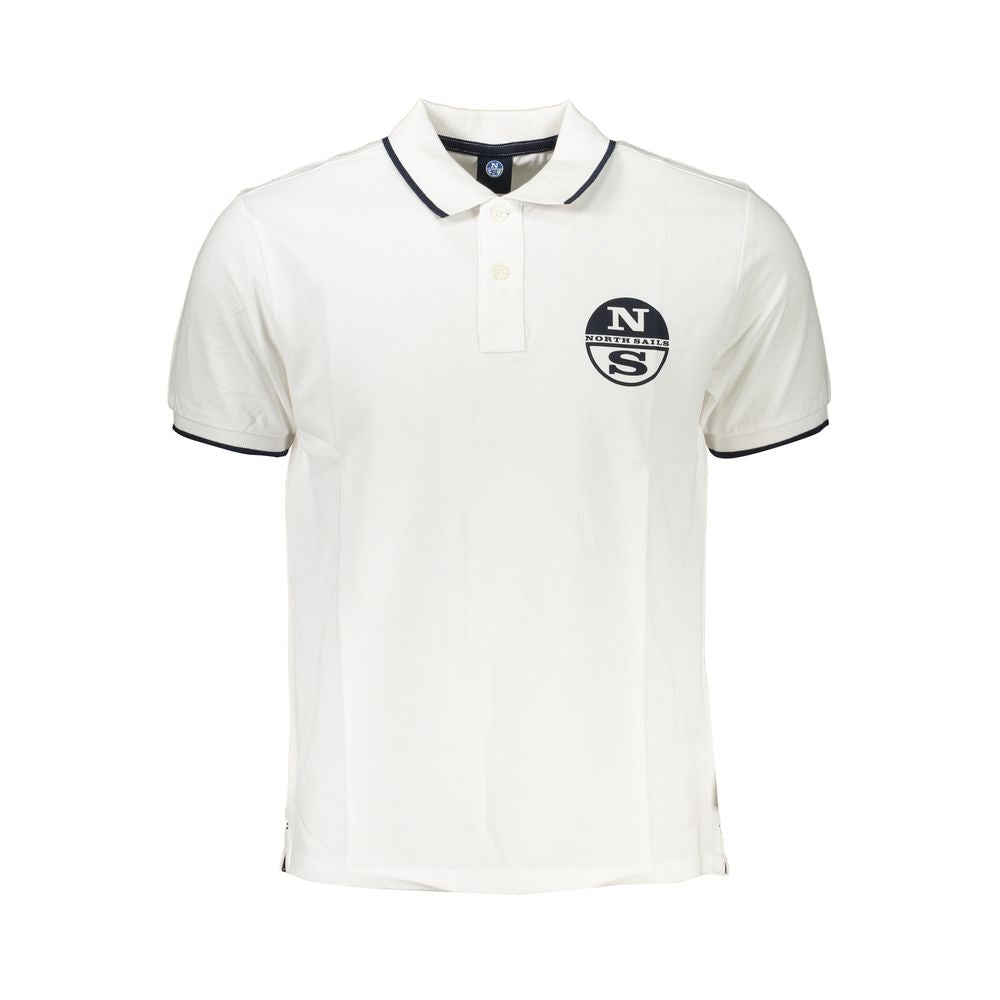 North Sails White Cotton Men's Polo Shirt - ClickThatClicks 