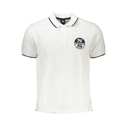 North Sails White Cotton Men's Polo Shirt - ClickThatClicks 