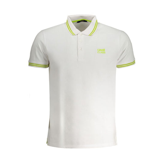 Cavalli Class White Cotton Men Polo Shirt - ClickThatClicks 