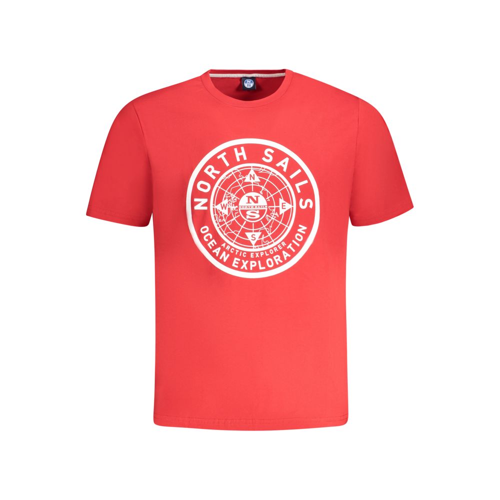 North Sails Red Cotton Men T-Shirt - ClickThatClicks 