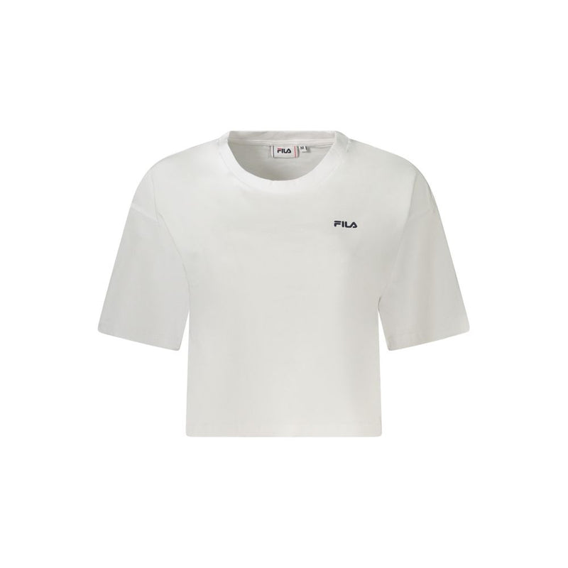 Fila White Cotton Women T-Shirt