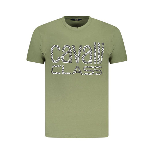 Cavalli Class Verde Cotton Men T-Shirt - ClickThatClicks 