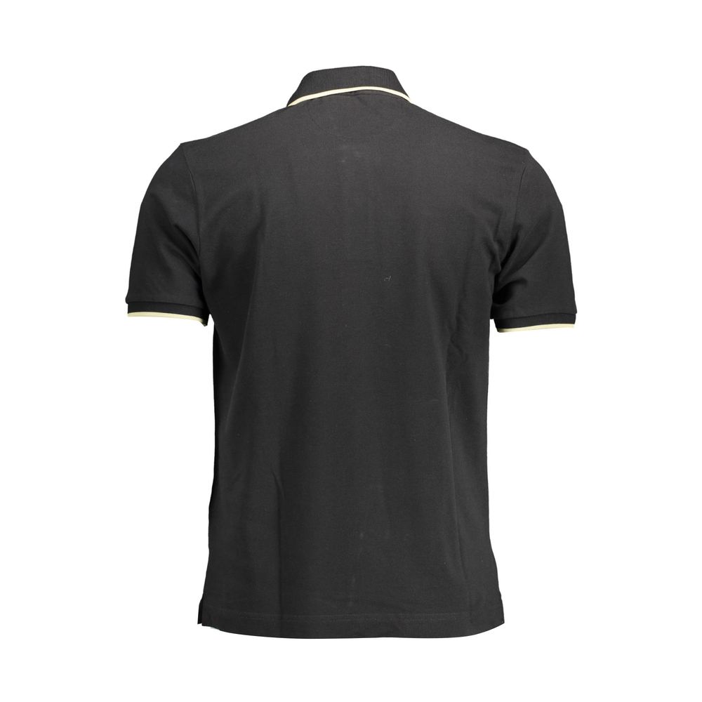 La Martina Black Cotton Men's Polo Shirt - ClickThatClicks 