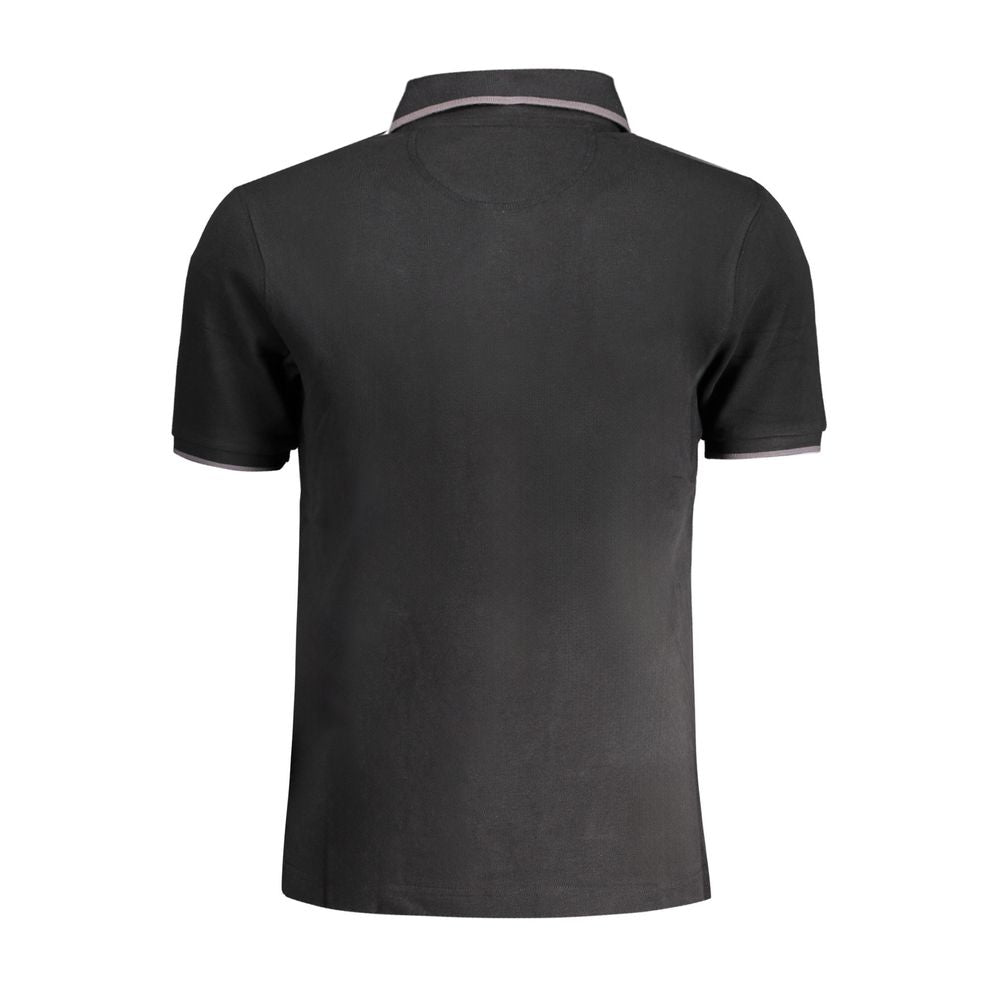 La Martina Black Cotton Men's Polo Shirt - ClickThatClicks 