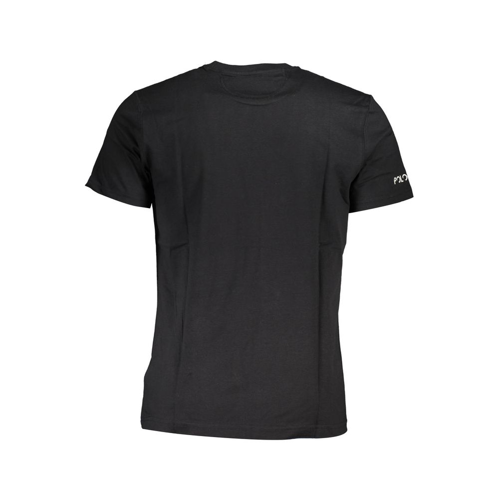 La Martina Black Cotton Men's T-Shirt - ClickThatClicks 
