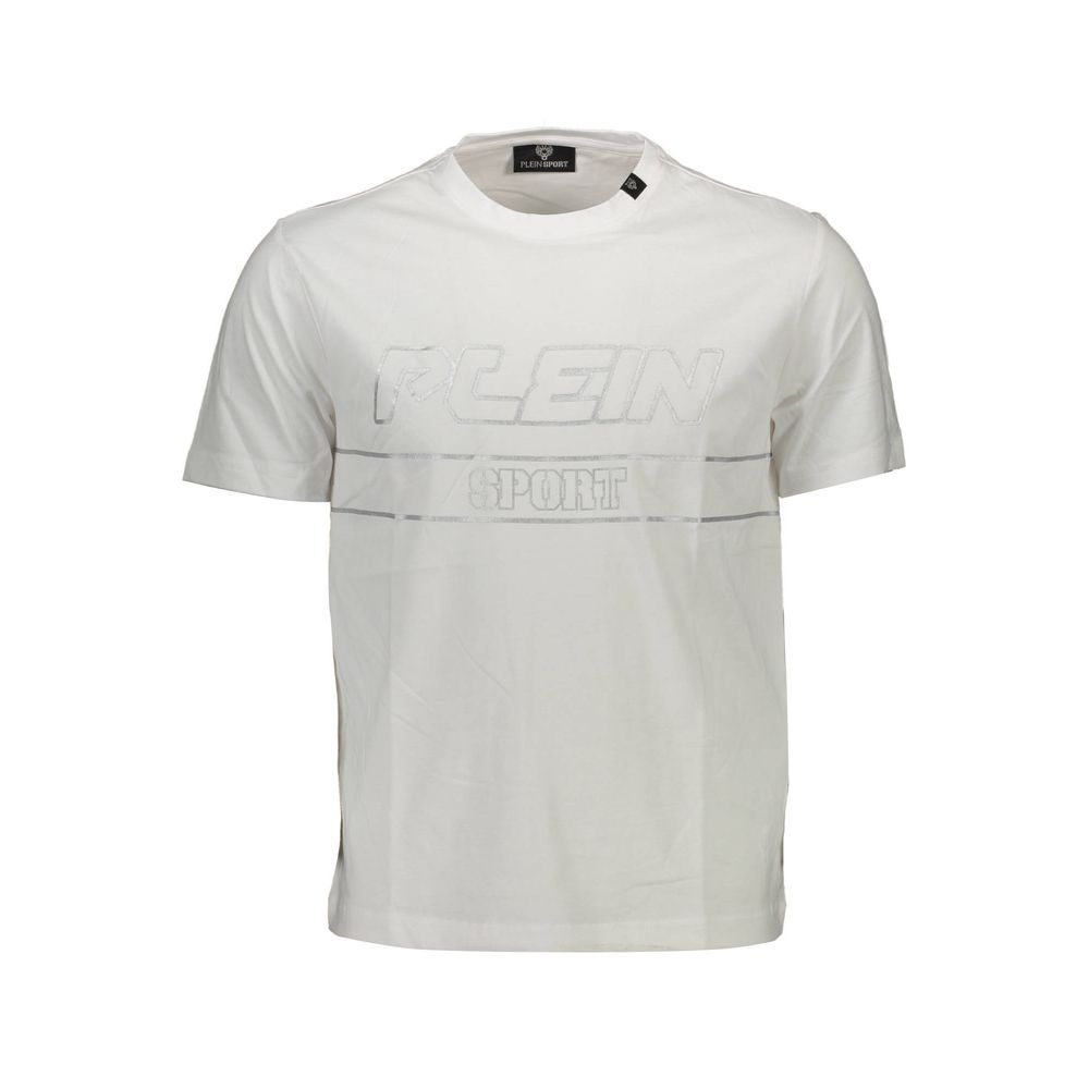 Plein Sport White Cotton Men's T-Shirt - ClickThatClicks 
