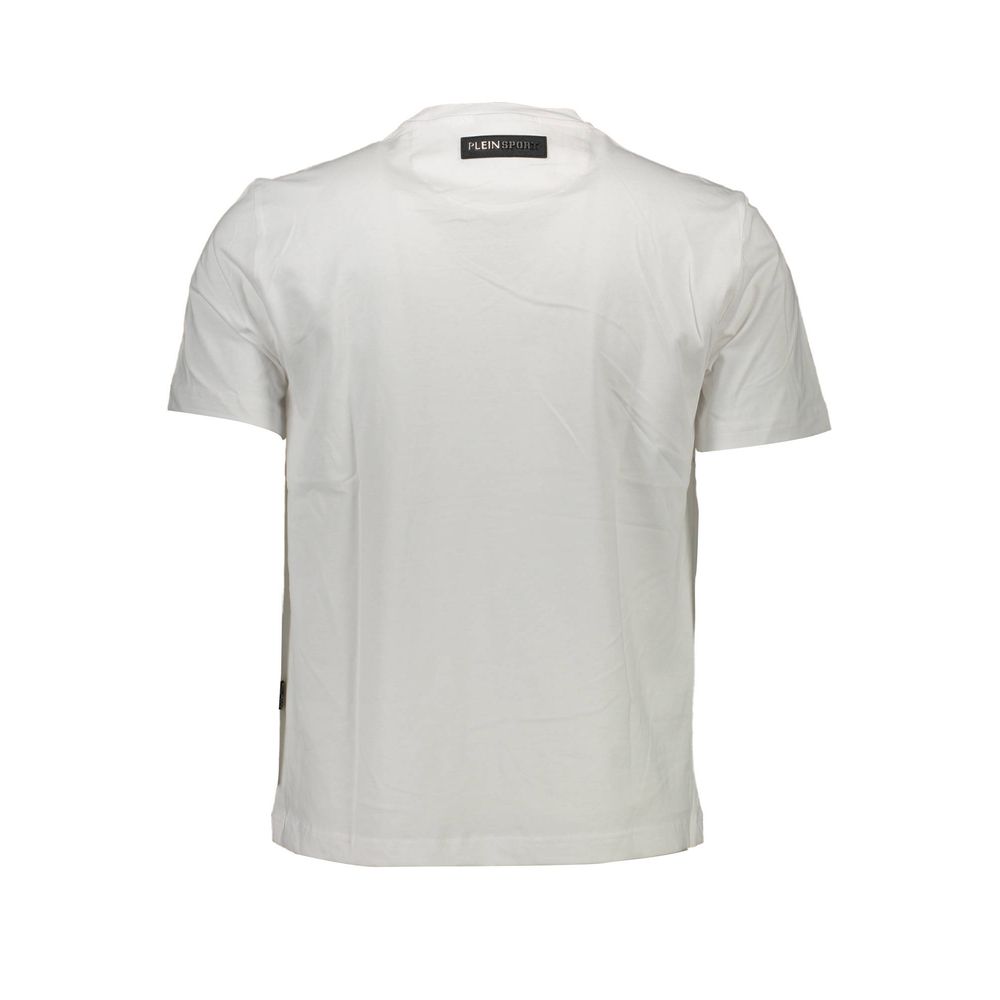Plein Sport White Cotton Men's T-Shirt - ClickThatClicks 