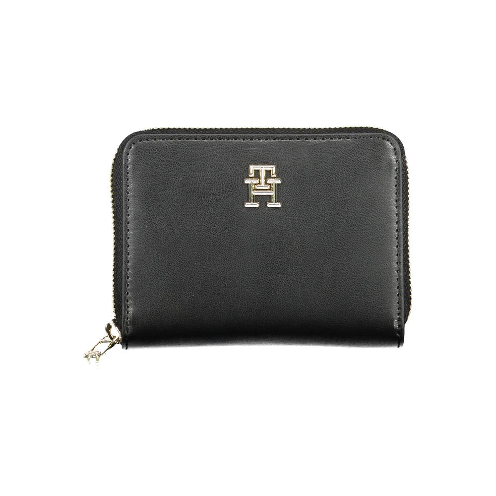 Tommy Hilfiger Black Polyurethane Women Wallet - ClickThatClicks 