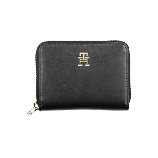 Tommy Hilfiger Black Polyurethane Women Wallet - ClickThatClicks 