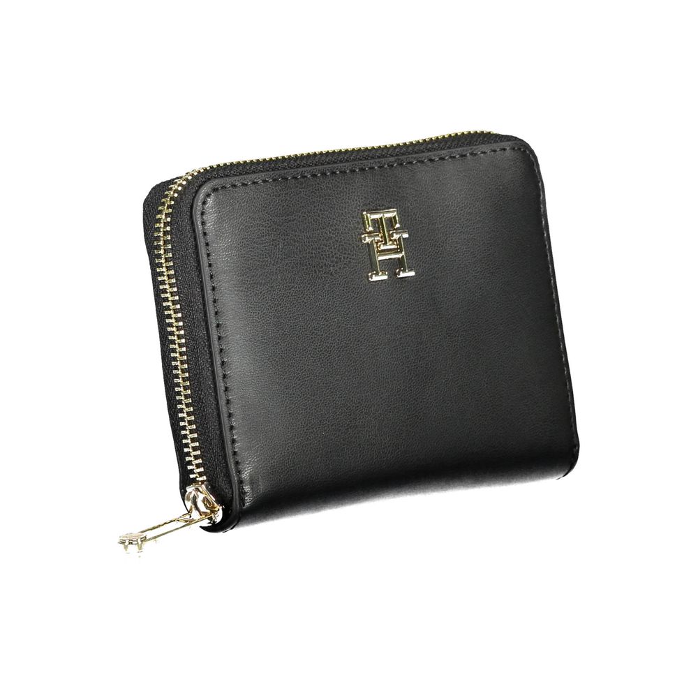 Tommy Hilfiger Black Polyurethane Women Wallet - ClickThatClicks 