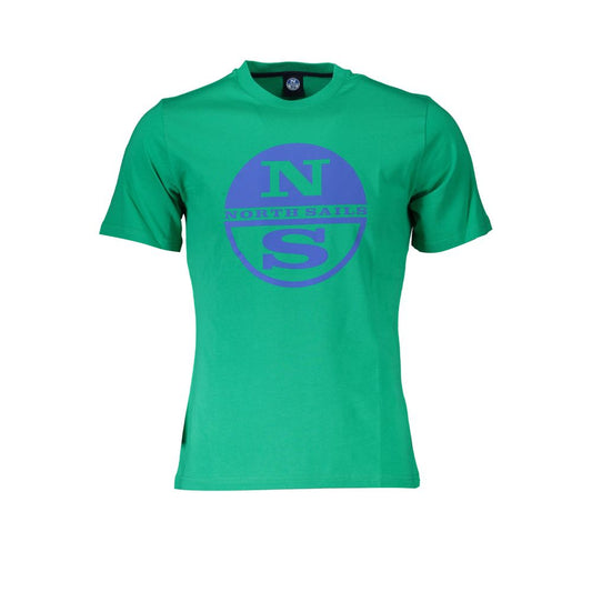North Sails Green Cotton Men T-Shirt - ClickThatClicks 