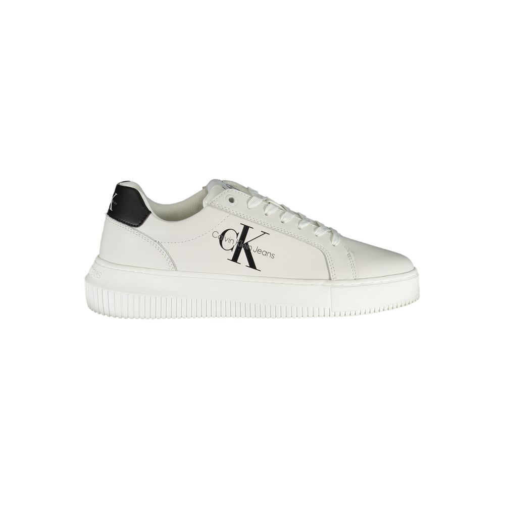 Calvin Klein White Leather Women Sneaker - ClickThatClicks 