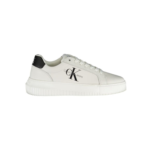 Calvin Klein White Leather Women Sneaker - ClickThatClicks 