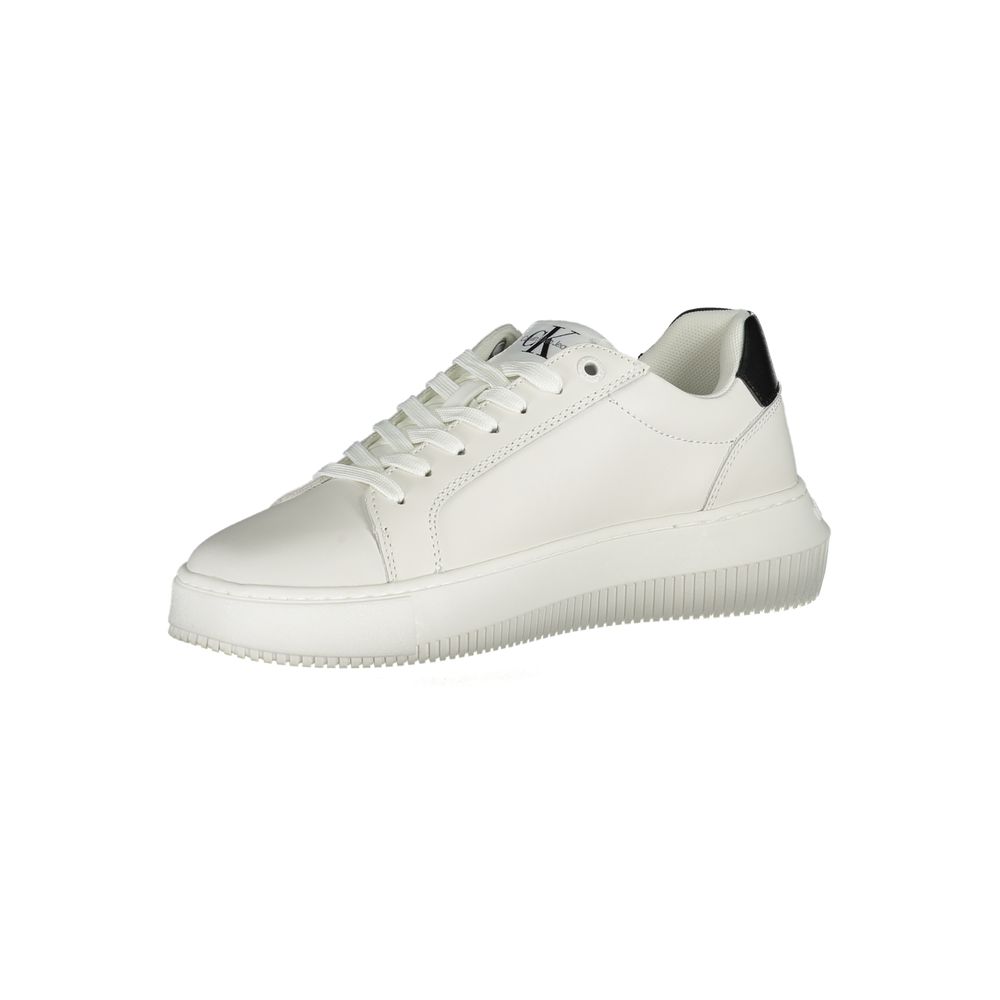 Calvin Klein White Leather Women Sneaker - ClickThatClicks 