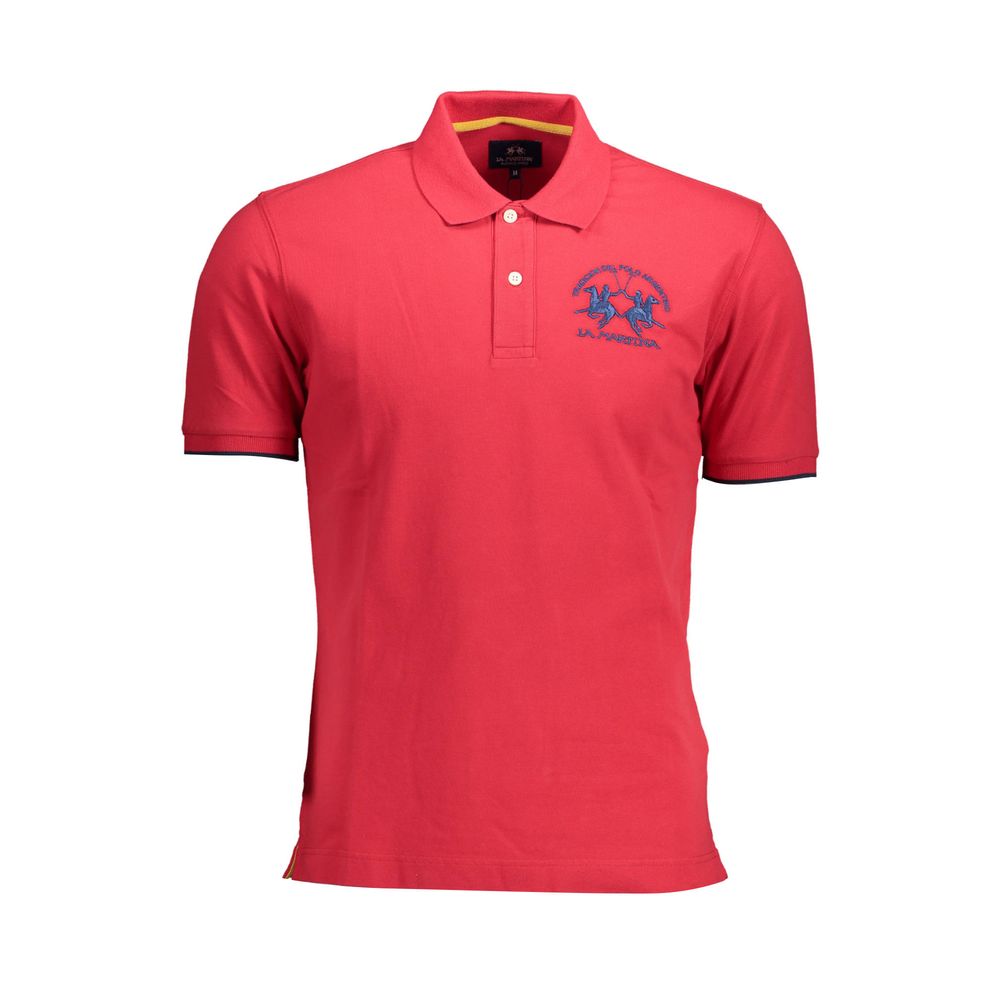 La Martina Elegant Pink Polo: Casual Luxury for Men - ClickThatClicks 