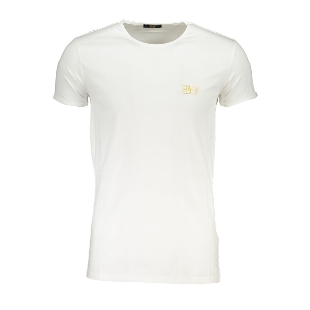 Cavalli Class White Cotton Men's T-Shirt - ClickThatClicks 