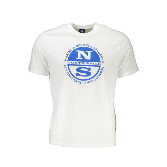 North Sails White Cotton Men's T-Shirt - ClickThatClicks 