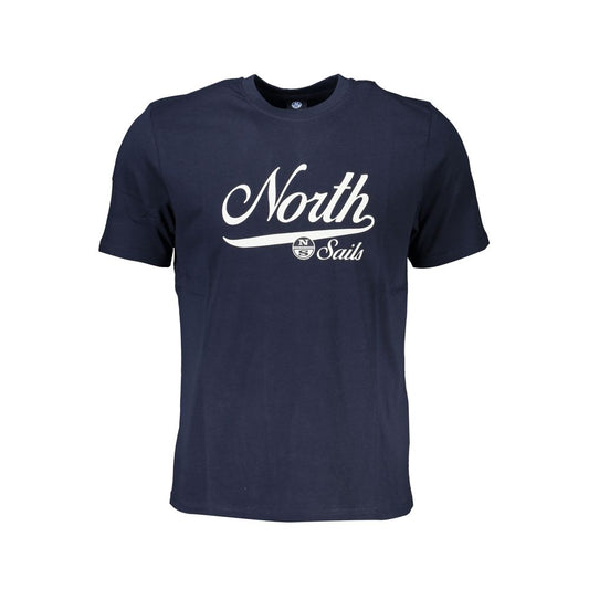 North Sails Blue Cotton Men T-Shirt - ClickThatClicks 