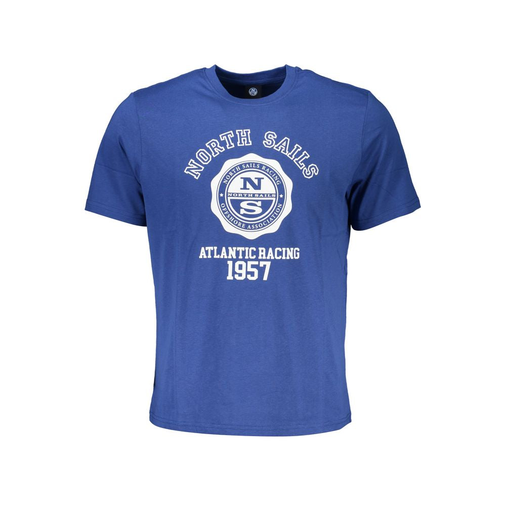 North Sails Blue Cotton Men T-Shirt - ClickThatClicks 
