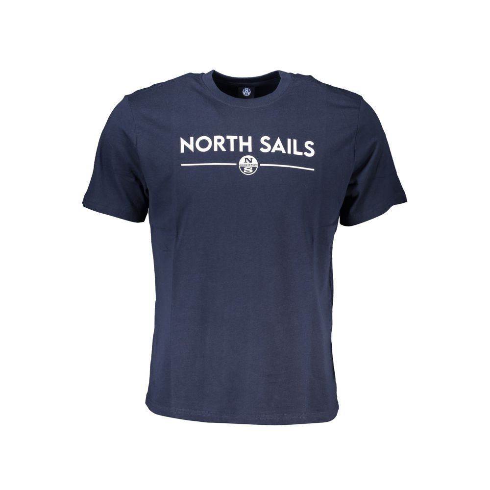 North Sails Blue Cotton Men T-Shirt - ClickThatClicks 