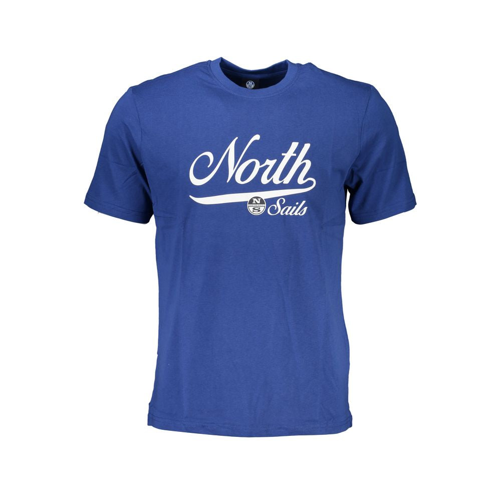 North Sails Blue Cotton Men T-Shirt - ClickThatClicks 