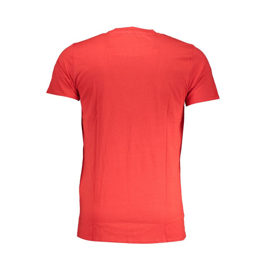 Cavalli Class Red Cotton Men T-Shirt - ClickThatClicks 