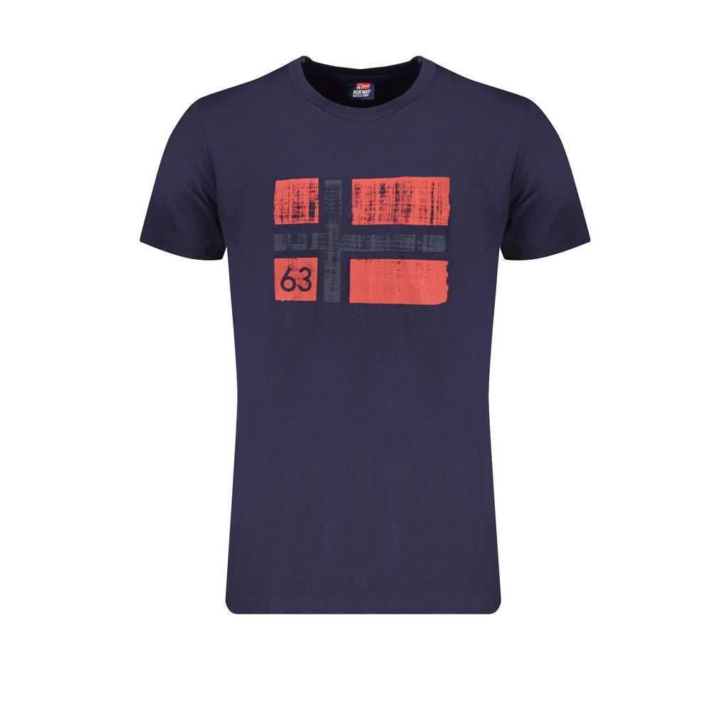 Norway 1963 Blue Cotton Men's T-Shirt - ClickThatClicks 