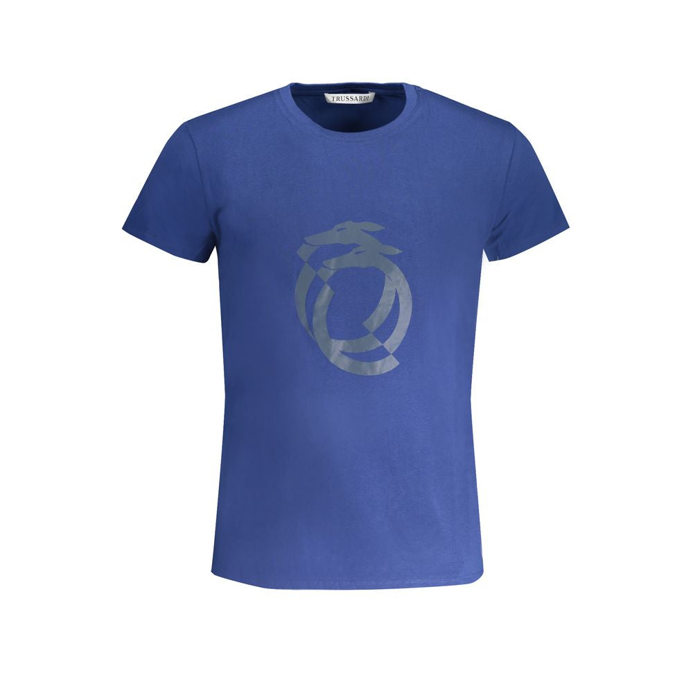 Trussardi Blue Cotton Men's T-Shirt - ClickThatClicks 