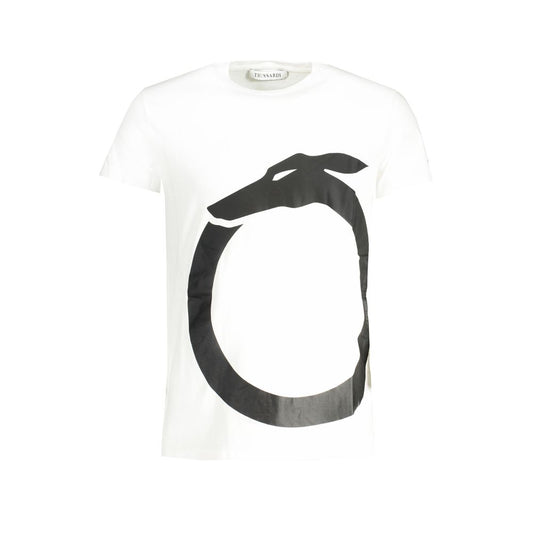 Trussardi White Cotton Men's T-Shirt - ClickThatClicks 