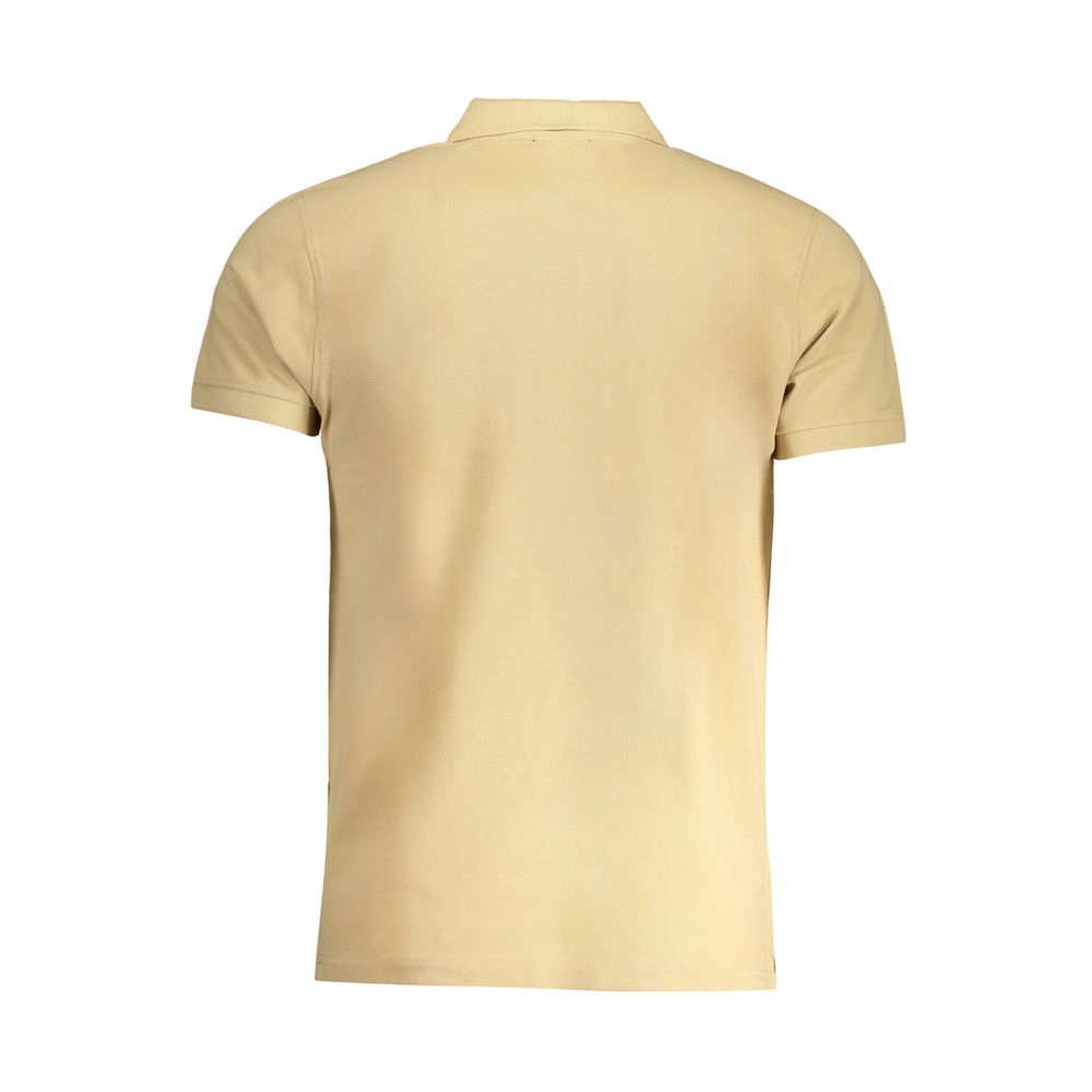 Cavalli Class Beige Cotton Men Polo-Shirt - ClickThatClicks 