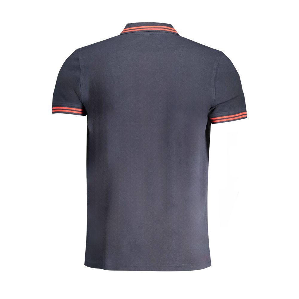 Cavalli Class Blue Cotton Men Polo Shirt - ClickThatClicks 