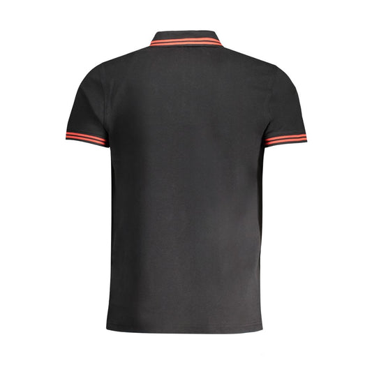 Cavalli Class Black Cotton Men Polo Shirt - ClickThatClicks 
