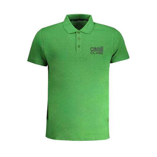Cavalli Class Verde Cotton Men's Polo Shirt - ClickThatClicks 